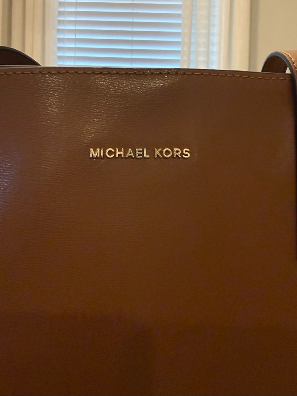 NOT FOR SALE!!! Kors Chestnut Leather Tote with Gold Logo